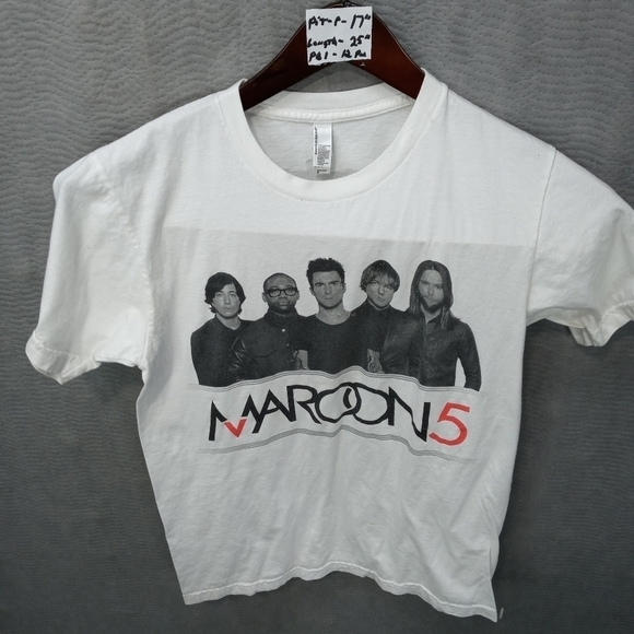 Vintage MAROON 5 TOUR white American Apparel T-SHI - Picture 6 of 6